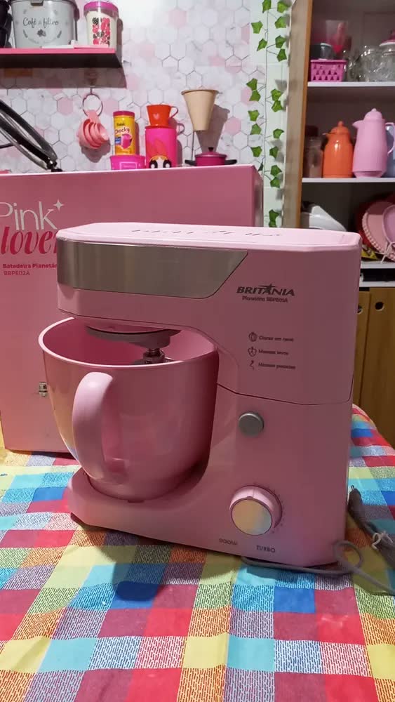 foto de Batedeira Planetária Bbpeo2a Pink Lovers Rosa Turbo