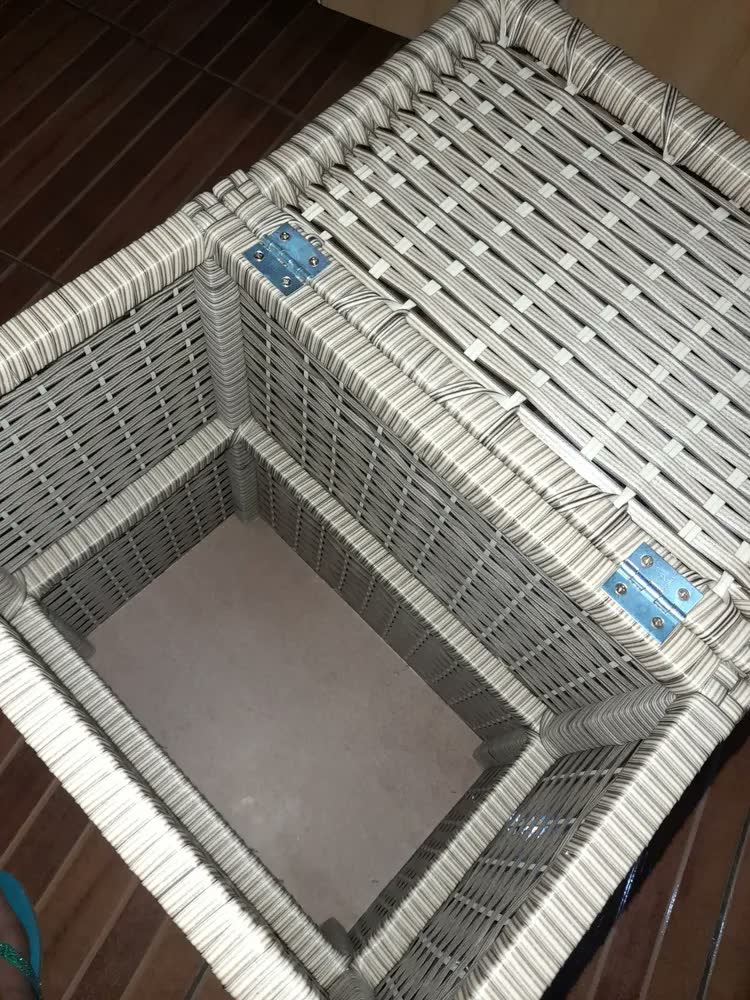 foto de Roupeiro Cesto Roupa Suja Caixa Organizadora 45lts 40x25x55 Cor Palha Liso