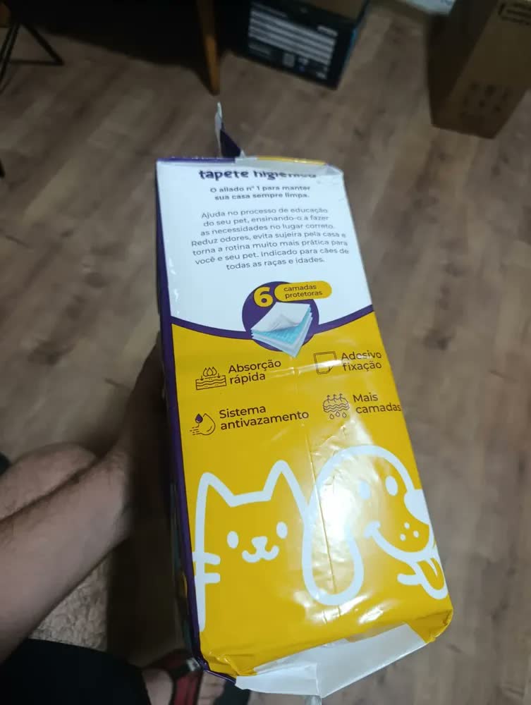 foto de Tapete Higiênico 60x60cm 50 Unidades Descartável Cachorro Cão Pet Fralda Manta Absorvente Nexmidiopet