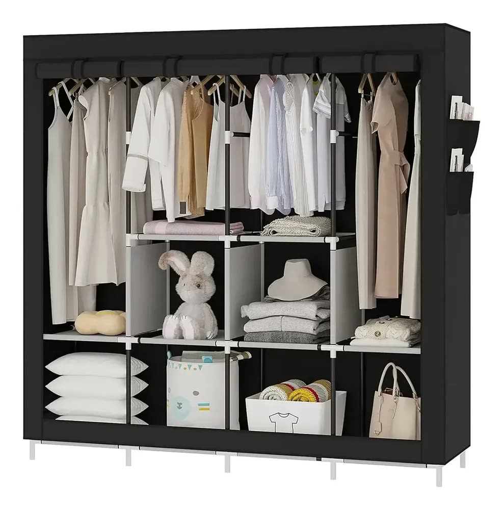 Guarda Roupa Dobrável Organizador Portátil Armário Grande