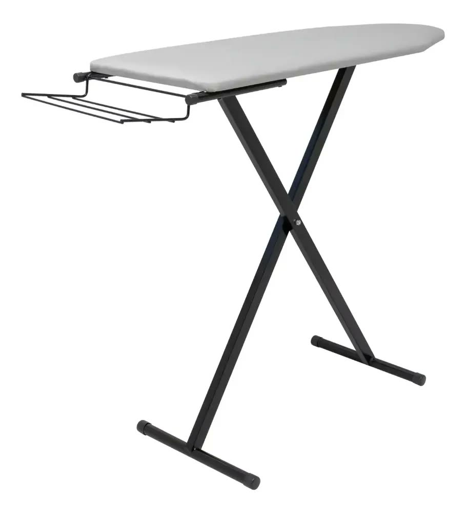 Mesa Tabua De Passar Roupa Tecido Térmico Anti-chamas Cor Preto Liso
