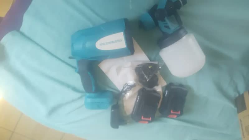 foto de Pistola De Pintura Pulverizadora Pinto Sem Fi 2 Bateria 48v