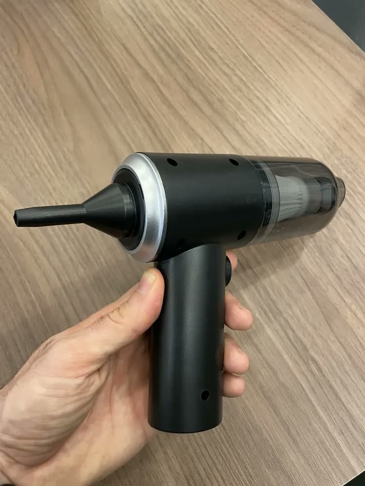 foto de Mini Aspirador de Pó Portátil Sem Fio 3 em 1 Recarregável USB Aspirador e Soprador Potente 6000Pa Automotivo de Mão para Carro Casa Escritório Teclado Sofá Notebook com Filtro Lavável