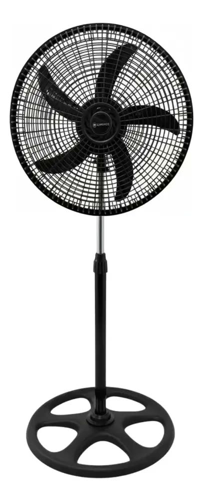 Ventilador De Coluna Pedestal 5 Pás 50cm 3 Velocidades 50 Cm Preto Plástico 5