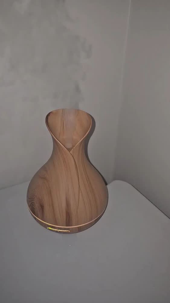 foto de Difusor de Aromas Umidificador De Ar Elétrico Aromatizador Ambiente Vaporizador Ultrassônico Óleo Essencia 400ml Bivolt com Controle Remoto Yoga Meditação Respiração Aromaterapia Led Marca LFAL