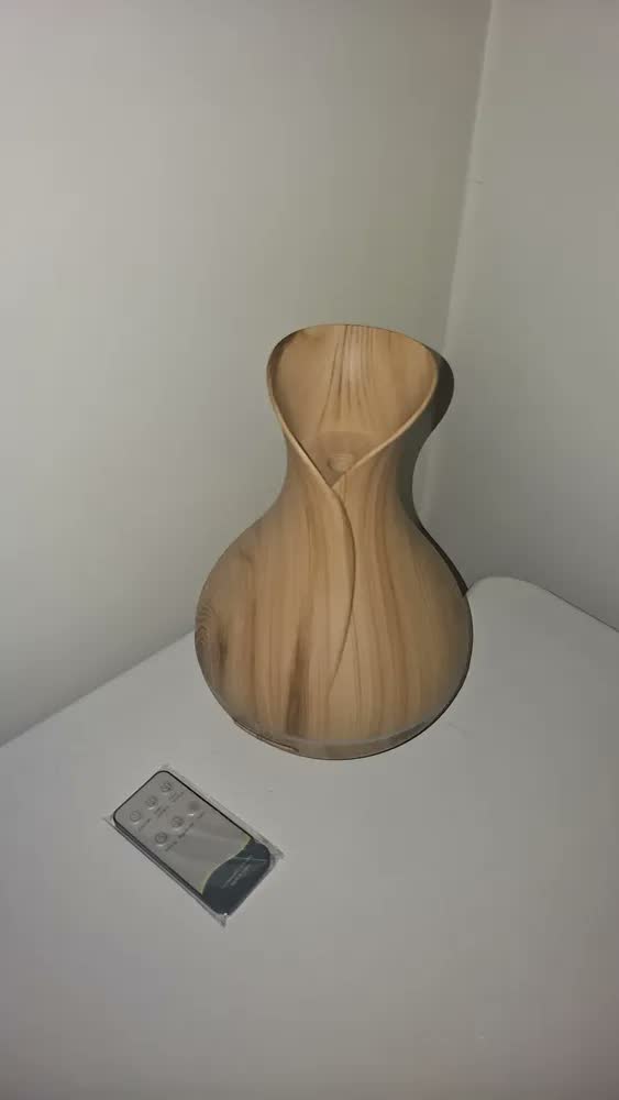 foto de Difusor de Aromas Umidificador De Ar Elétrico Aromatizador Ambiente Vaporizador Ultrassônico Óleo Essencia 400ml Bivolt com Controle Remoto Yoga Meditação Respiração Aromaterapia Led Marca LFAL
