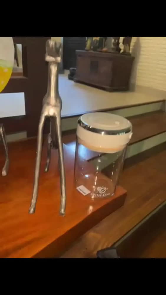 foto de Pote Hermético E Data Vácuo Café Condimento 1100ml E Anti-umidade para Conservação À Prova e Vedado Café, Grãos e Chá e Nozes Frescor vidro de borossilicato alto