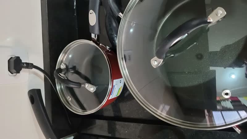 foto de Jogo Panelas Tramontina Mônaco Antiaderente Cinza 5 Pçs