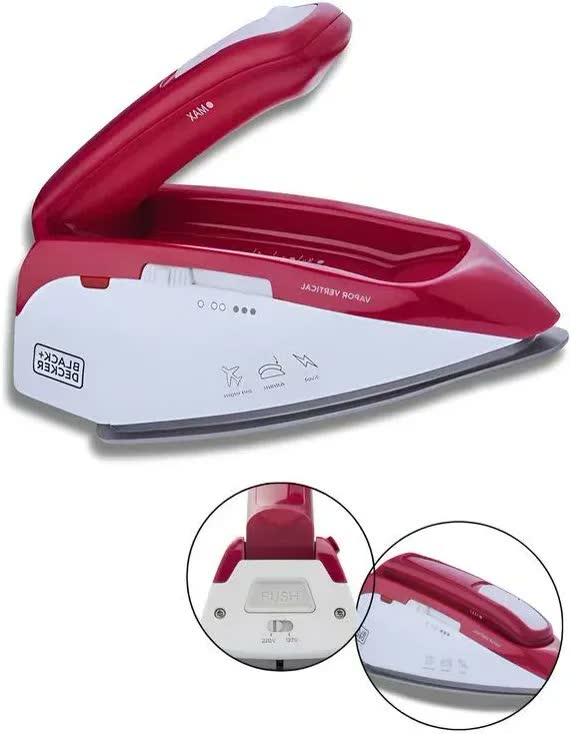 foto de Ferro De Viagem Portátil Bivolt A Vapor Para Roupa Mini Ferro Dobrável A Vapor A Seco De Passar Roupa Leve Compacto Pequeno Bivolt
