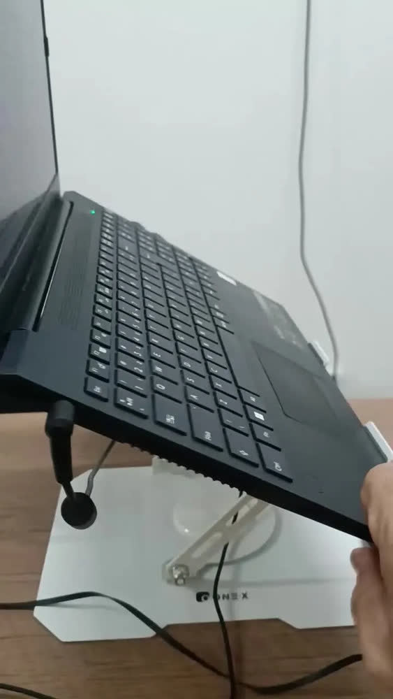 foto de Suporte De Mesa Metal Para Notebook E Macbook Gira 360° Grau