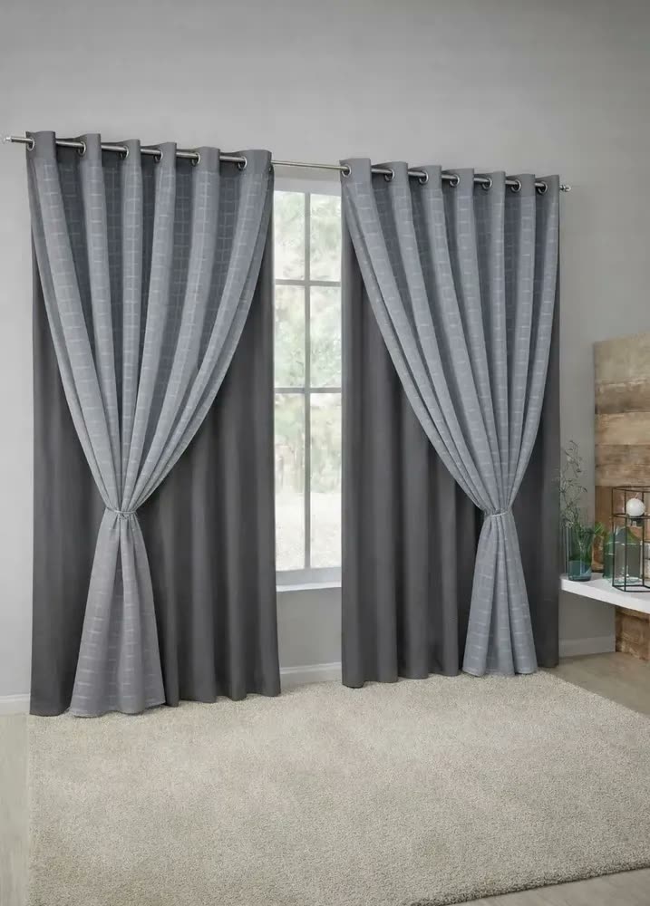 Cortina Blackout Pvc Voil 2,80x2,30m Sala E Quarto Cinza