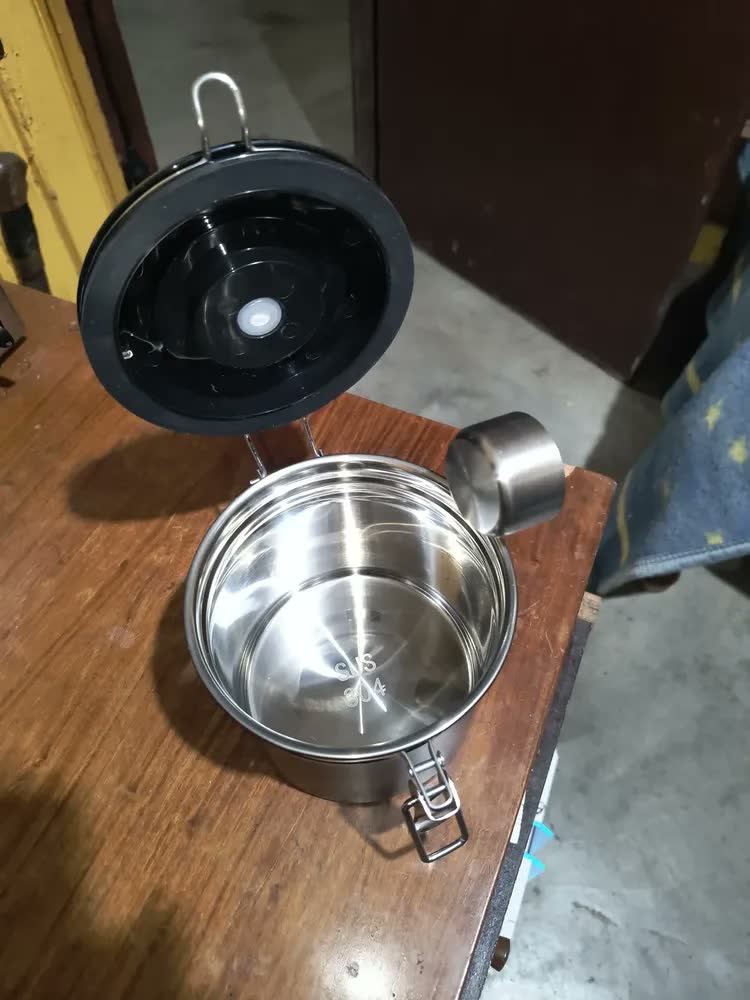 foto de Pote Hermético Para Café Em Grãos Válvula E Com Colher 1,2l Para Conservação À Prova E Vedado Café, Grãos E Chá E Nozes Frescor