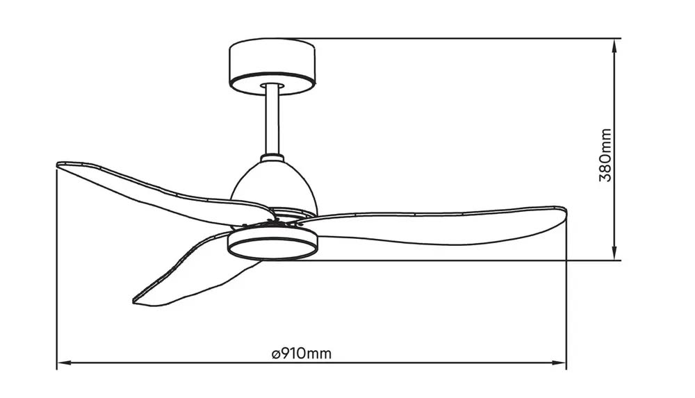 Ventilador De Teto Hilife 132cm Com Led Cct Dimerizável Silencioso Controle Remoto
