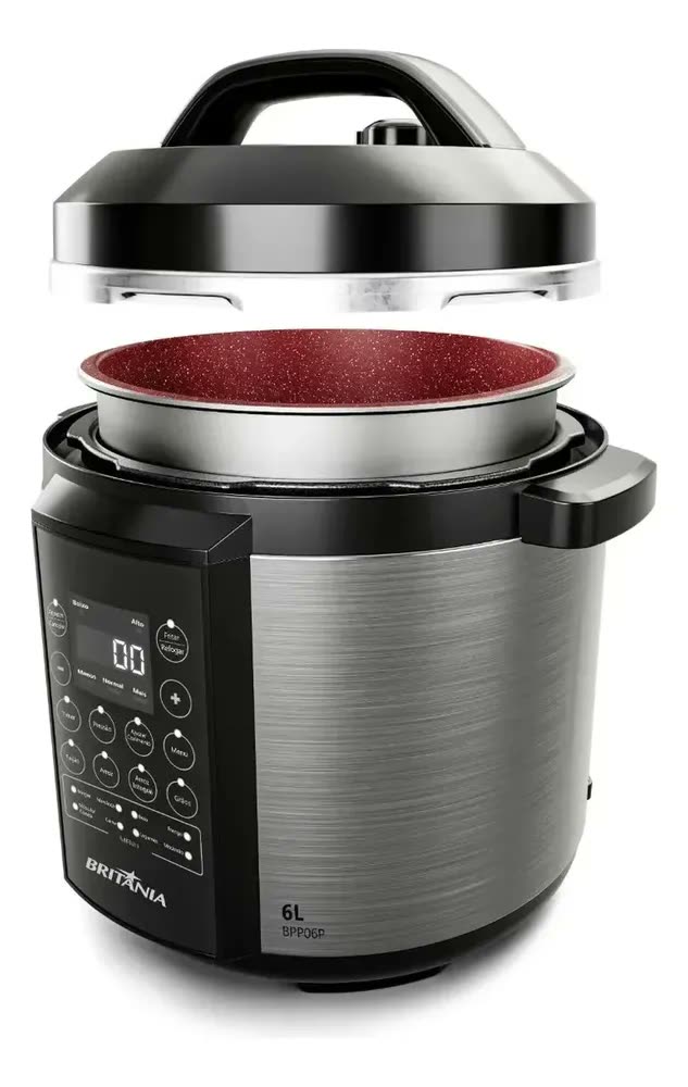 Panela Pressão Britânia Bpp06p cor preto