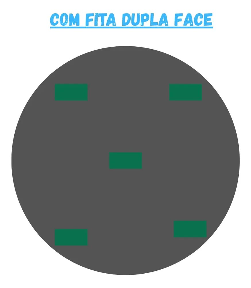 Espelho Decorativo 30x30 Lapidado Parede Fita Dupla Face Redondo