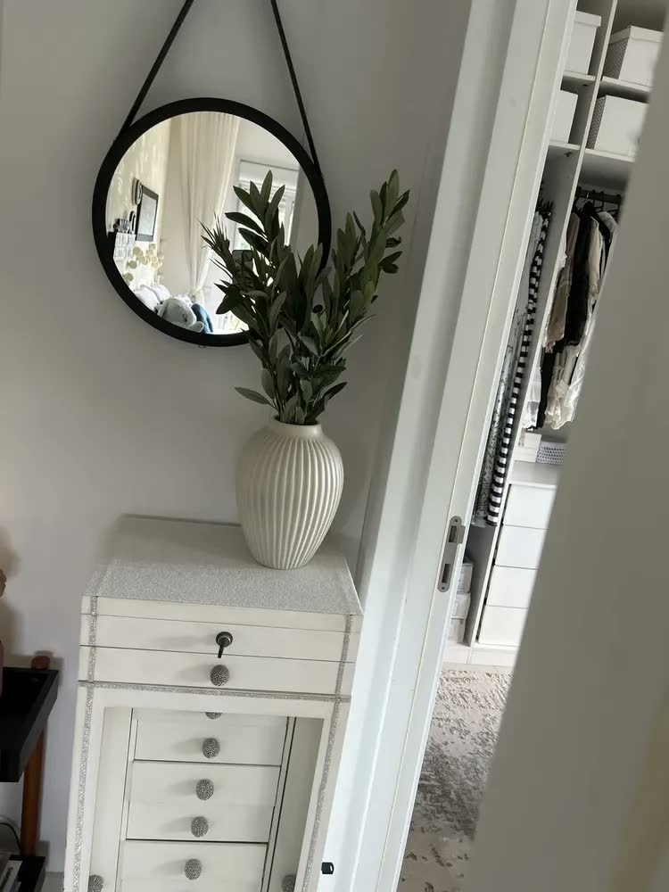 foto de Dupla Vaso Cerâmica Decorativos Enfeite Rack Preto Cupula G Preta