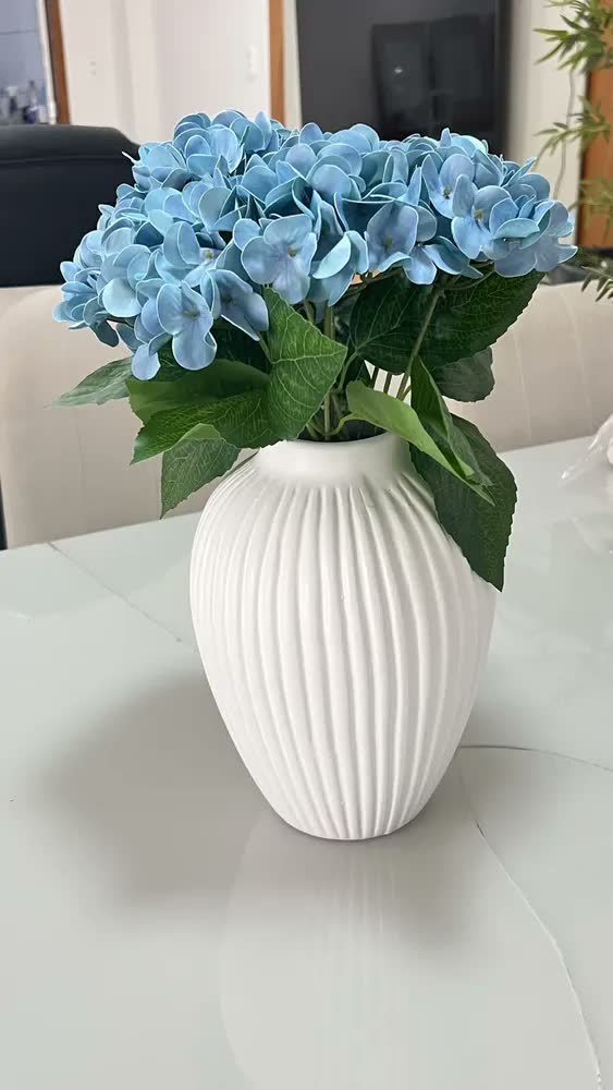 foto de Dupla Vaso Cerâmica Decorativos Enfeite Rack Preto Cupula G Preta