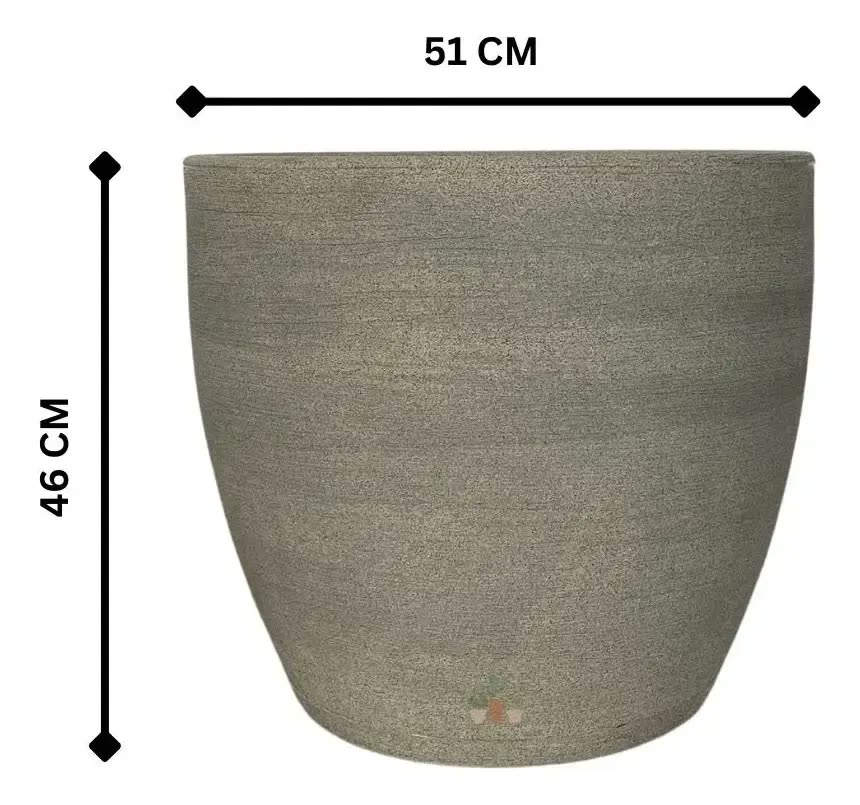 Vaso De P/ Grande Redondo Bojo Grafiato P Árvores Frutíferas Cor Cimento