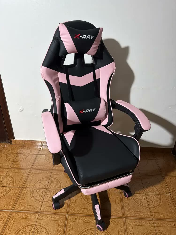 foto de Cadeira Gamer X-ray Para Jogos/escritório Confortável Cor Branca E Preto