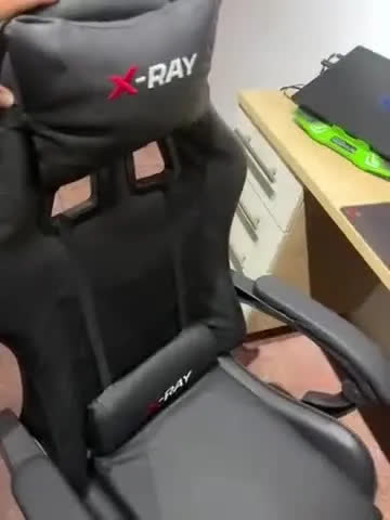 foto de Cadeira Gamer X-ray Para Jogos/escritório Confortável Cor Branca E Preto