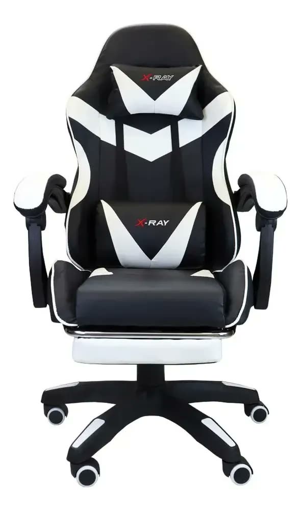 Cadeira Gamer X-ray Para Jogos/escritório Confortável Cor Branca E Preto