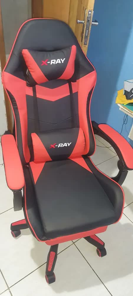 foto de Cadeira Gamer X-ray Para Jogos/escritório Confortável Cor Azul