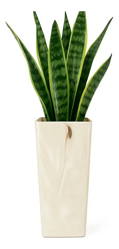 Vaso De Plantas E Flores Marmorizado Sala Cozinha 30cm Cores Marrom-claro Marmorizado