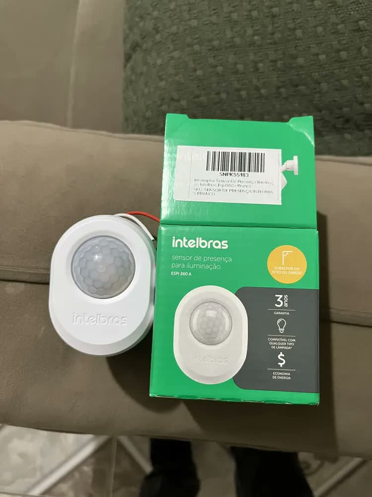 foto de Interruptor Sensor De Presença Iluminação Intelbras Espi360a Branco