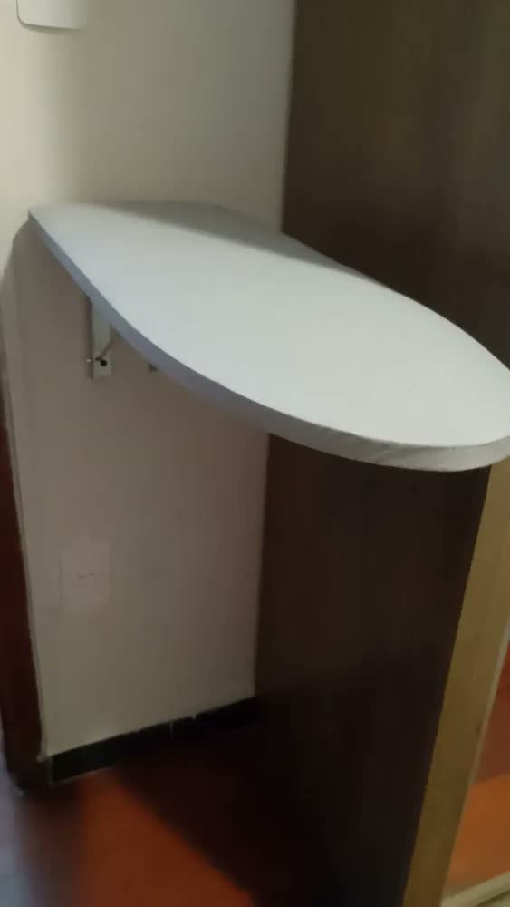 foto de Tabua De Passar Suspensa Parede Fixa Reforçada Pequena Slim Cinza