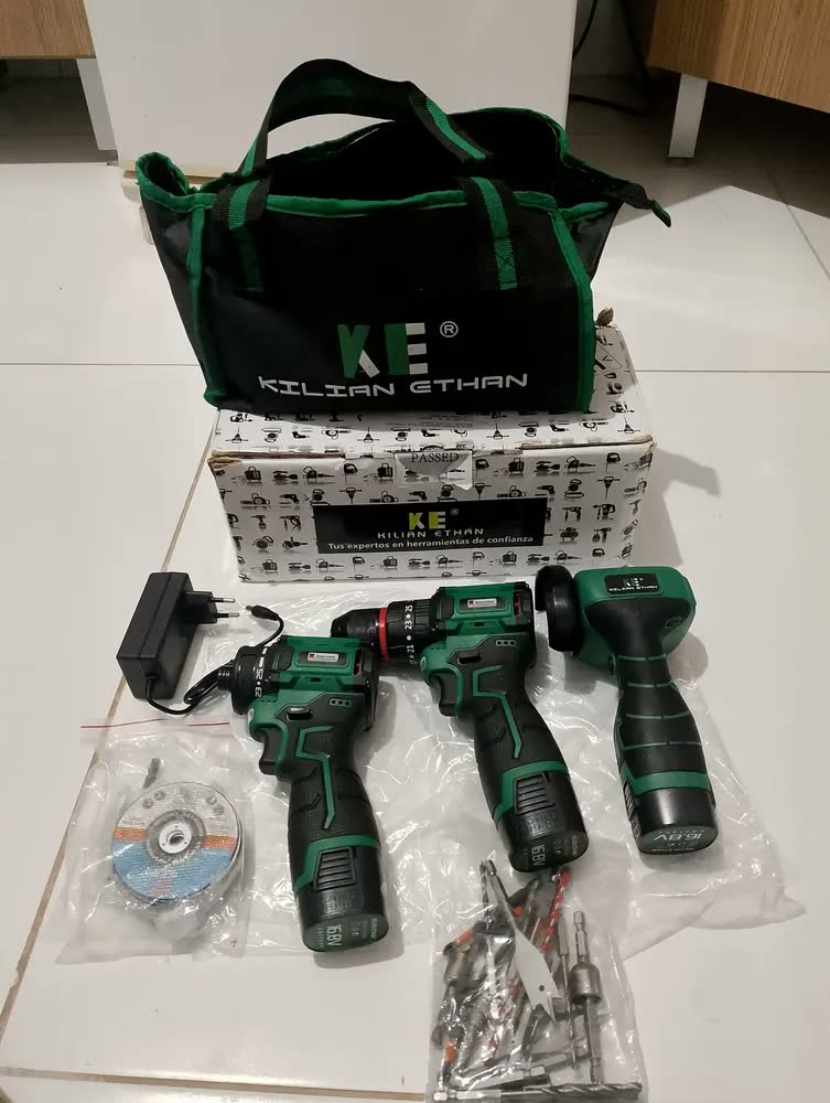 foto de Kit Kilian Ethan 3 em 1: Furadeira, Parafusadeira e Mini Esmerilhadeira 3