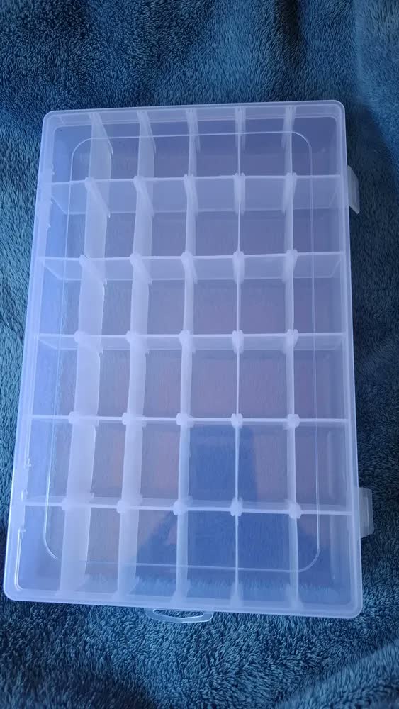 foto de Caixa Organizadora Com 36 Divisórias Grande Transparente para Componentes