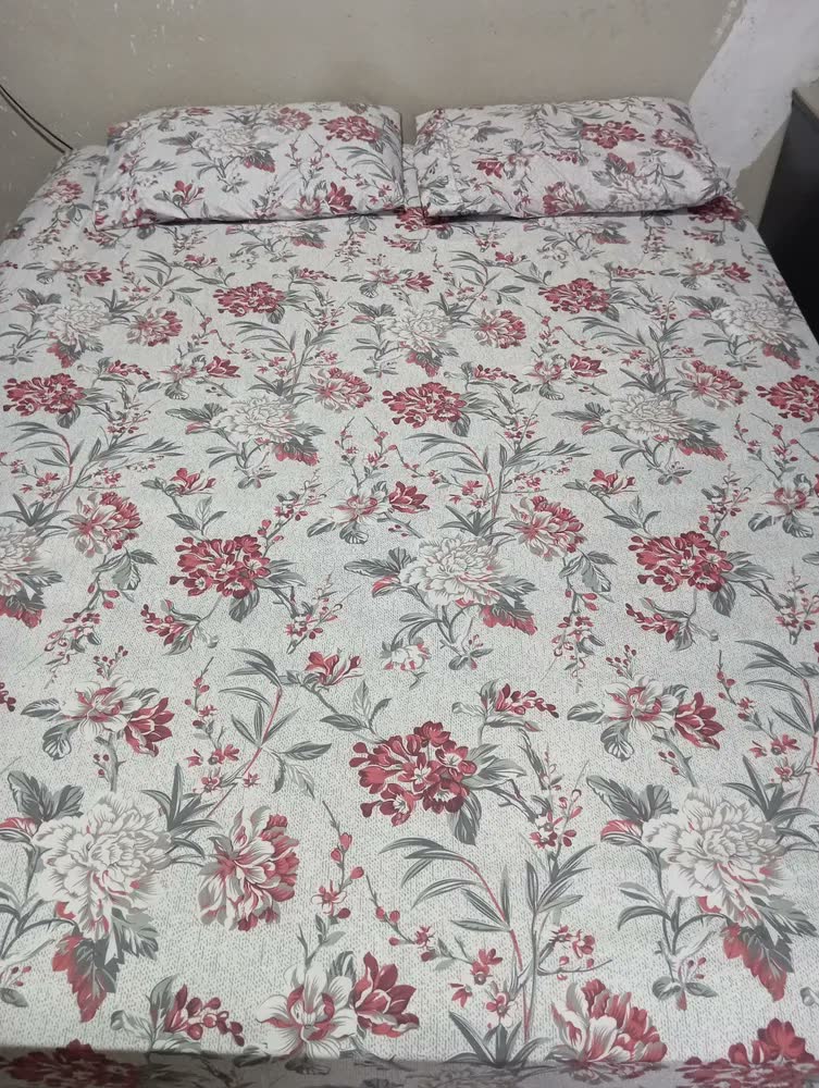 foto de Jogo De Lençol Queen Micropercal 400 Fios Sofisticado 3pç Tulipa Cinza Estampado