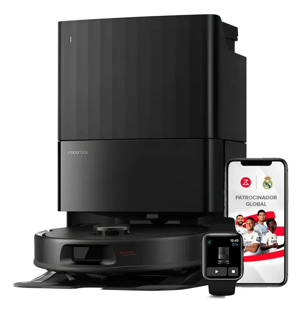 Robô Aspirador Roborock Qr598 Com Mop E Controle App Preto