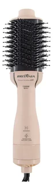 foto de Escova Secadora De Cabelos Britânia Bec07r Soft 4 Em 1 1300w Cor Rosa-claro