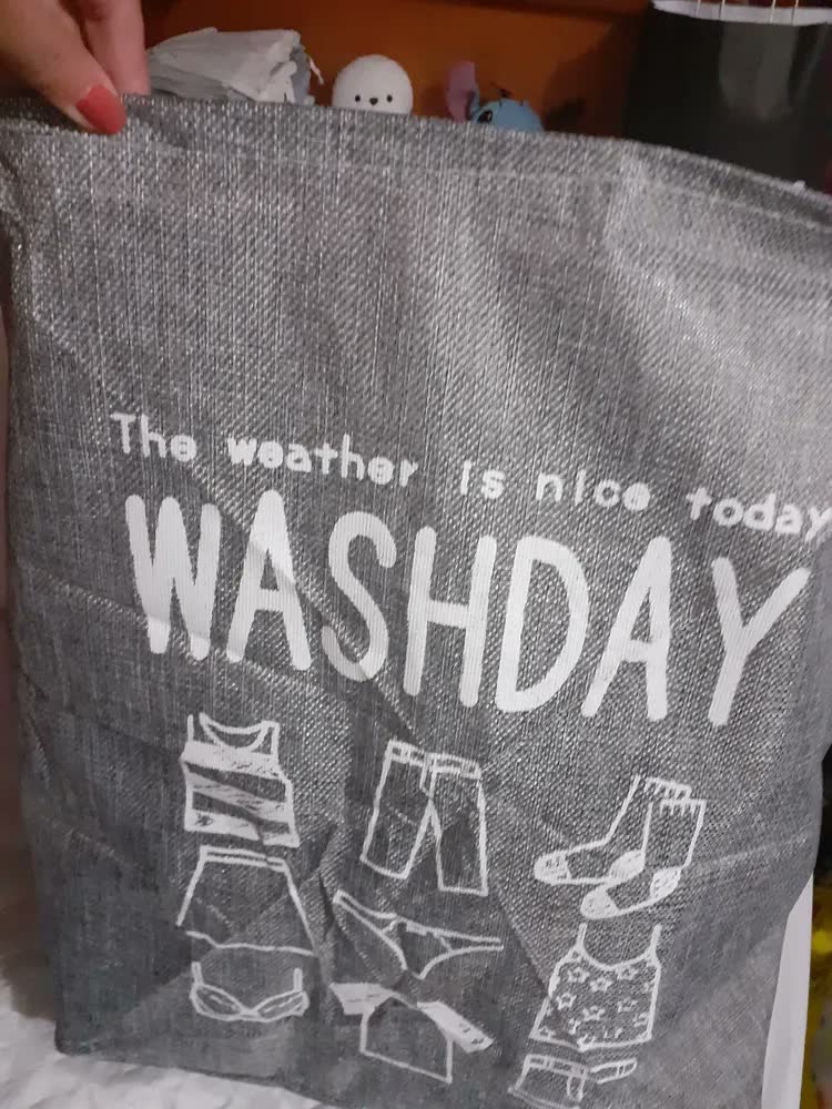 foto de Cesto Organizador De Roupa Suja Com Alça 75l Easy Decor Marrom Lisa