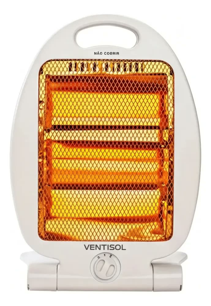 Aquecedor Elétrico Portátil 800w 110v Quarto Sala Ventisol Branco