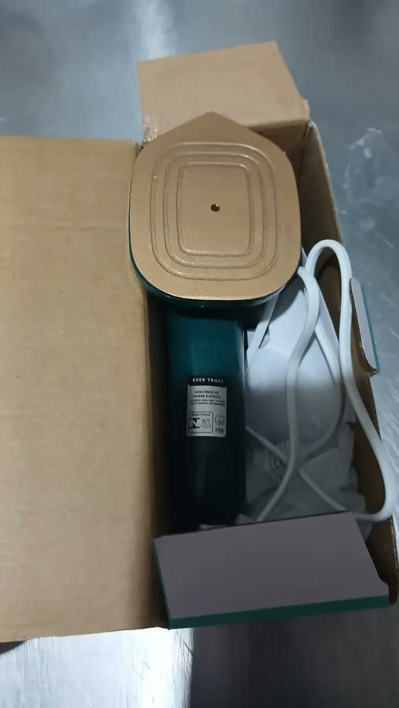 foto de Mini Ferro De Passar Roupa A Vapor Bolsa Viagem Bivolt Cor Verde-escuro CTRPRIME