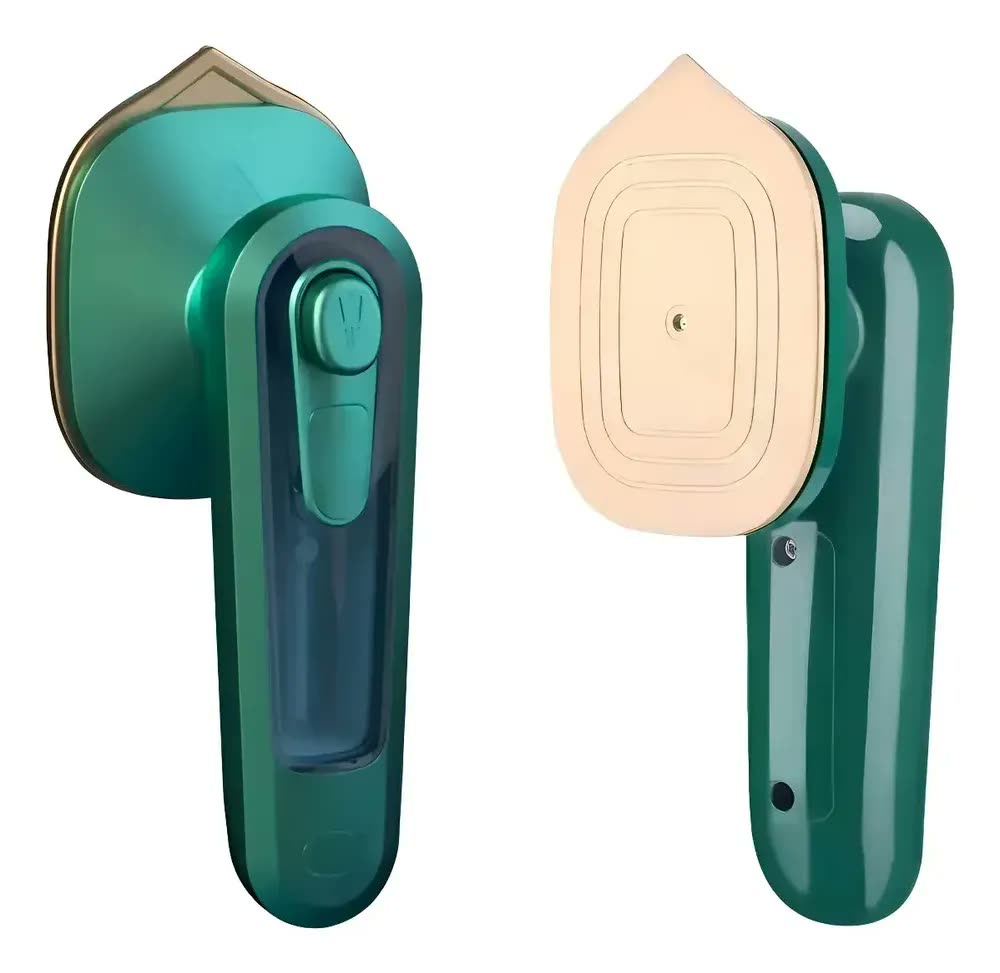 Mini Ferro De Passar Roupa A Vapor Bolsa Viagem Bivolt Cor Verde-escuro CTRPRIME