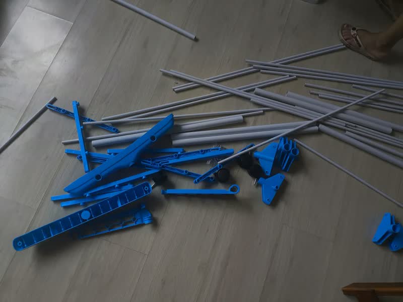 foto de Varal De Chão Sekbem Portátil Com 3 Andares Dobrável Para Roupas Preto