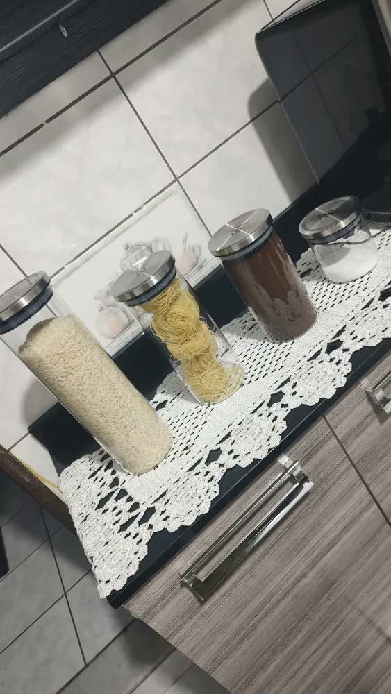 foto de Potes Hermeticos De Vidro Tampa Inox Electrolux 4 Unidades