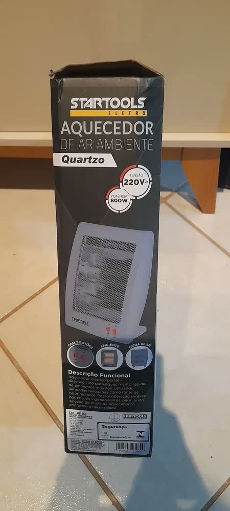 foto de Aquecedor De Ambiente 800w rápido aquecimento cinza