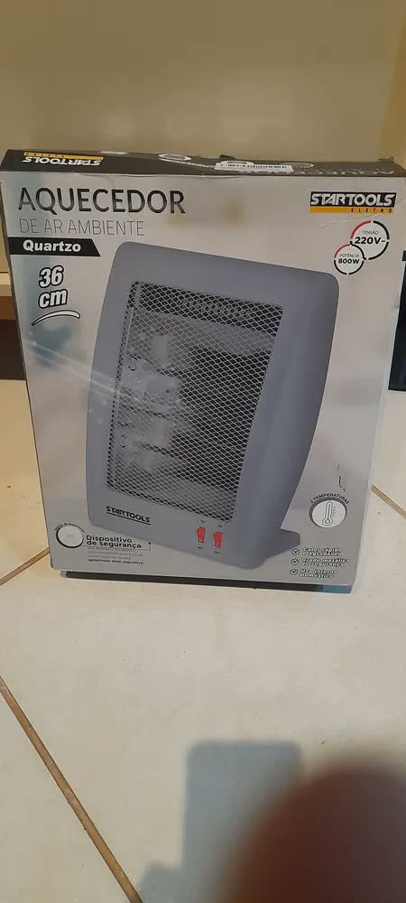 foto de Aquecedor De Ambiente 800w rápido aquecimento cinza