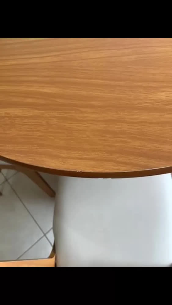 foto de Conjunto Mesa Redonda Art Panta Nature Com 4 Cadeiras Inova Para Cozinha Sala De Jantar