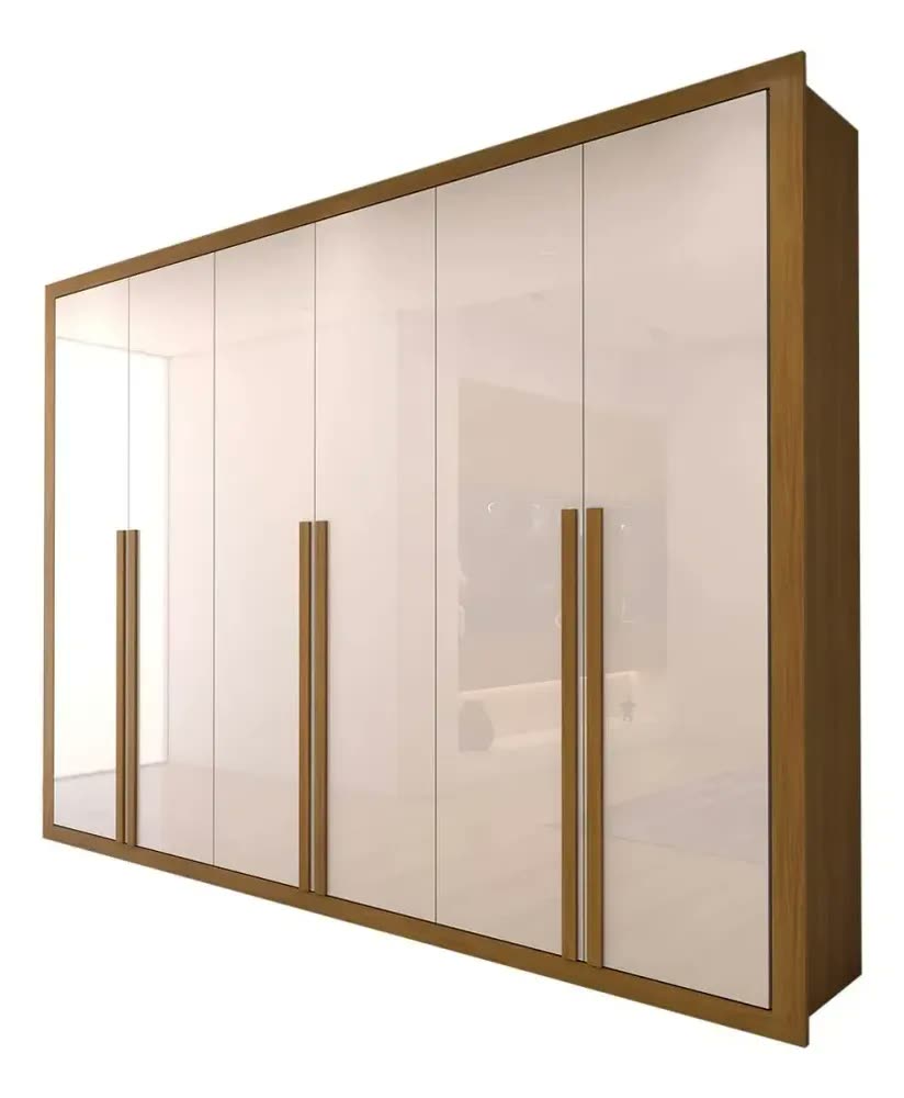 Guarda-roupa Casal Classic 6 Portas 6 Gavetas 100% Mdf Cinam Bege