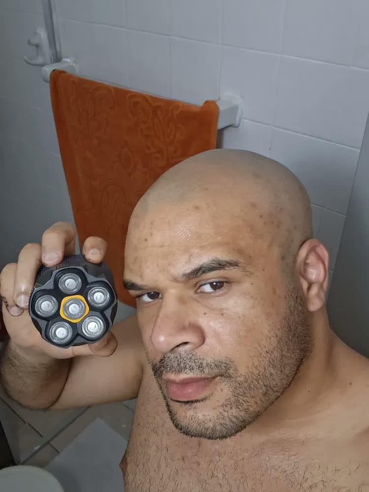 foto de Mini Barbeador Elétrico Lamina Shaver Blade 6d Profissional Portátil Masculino Corporal Intimo Maquina De Raspar Pelos Aparar Barba Maquininha Visor Display Digital Aparador Removedor De Cabelo Homem