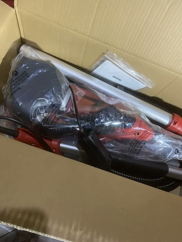 foto de Lixadeira Parede Teto Kanit 900w 1800rpm Led Saco Coletor E Lixas Vermelho E Preto 50/60hz
