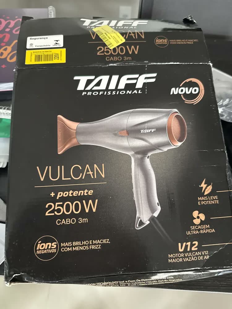 foto de Secador De Cabelo Taiff Vulcan Profissional 2500 W Cinza