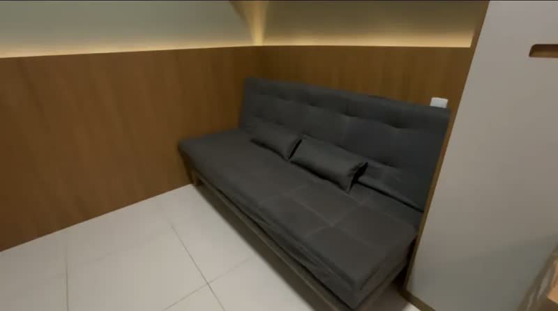 foto de Sofá Cama Cinza Confort Divino Retrátil Reclinável Moderno Confortável Direto De Fabrica Sala Estar Hall Espera