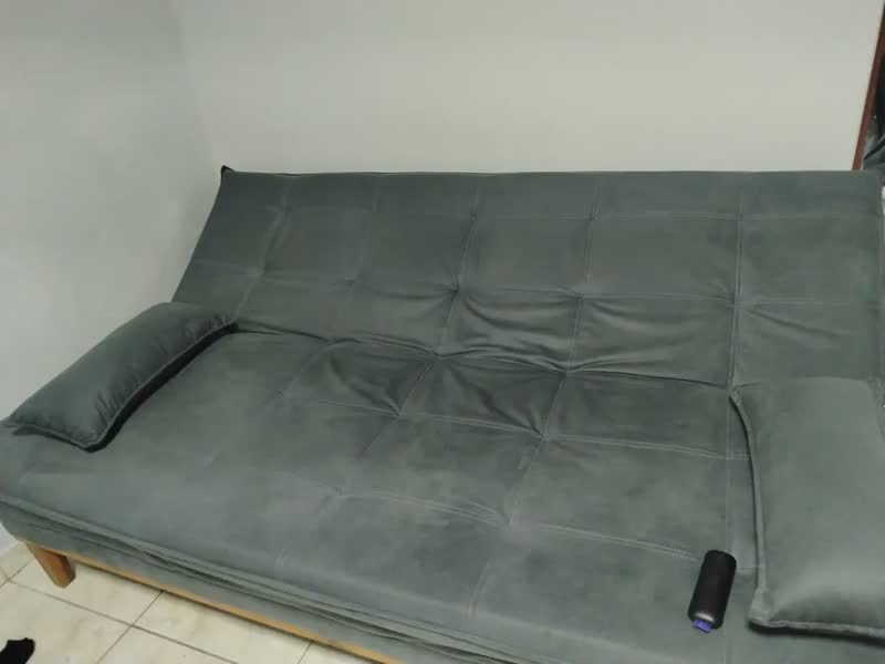 foto de Sofá Cama Cinza Confort Divino Retrátil Reclinável Moderno Confortável Direto De Fabrica Sala Estar Hall Espera
