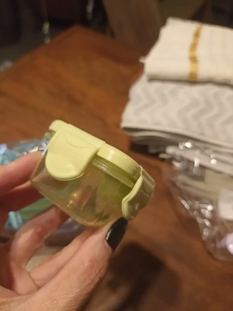 foto de Kit 12 Mini Potes Congelar Papinha Hermético Porta Leite Pó Colorido
